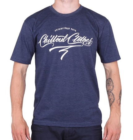 Koszulka Chillout Clothes Calligraphy navy