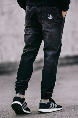 Spodnie Jigga Wear Jogger Jeans Black Washed